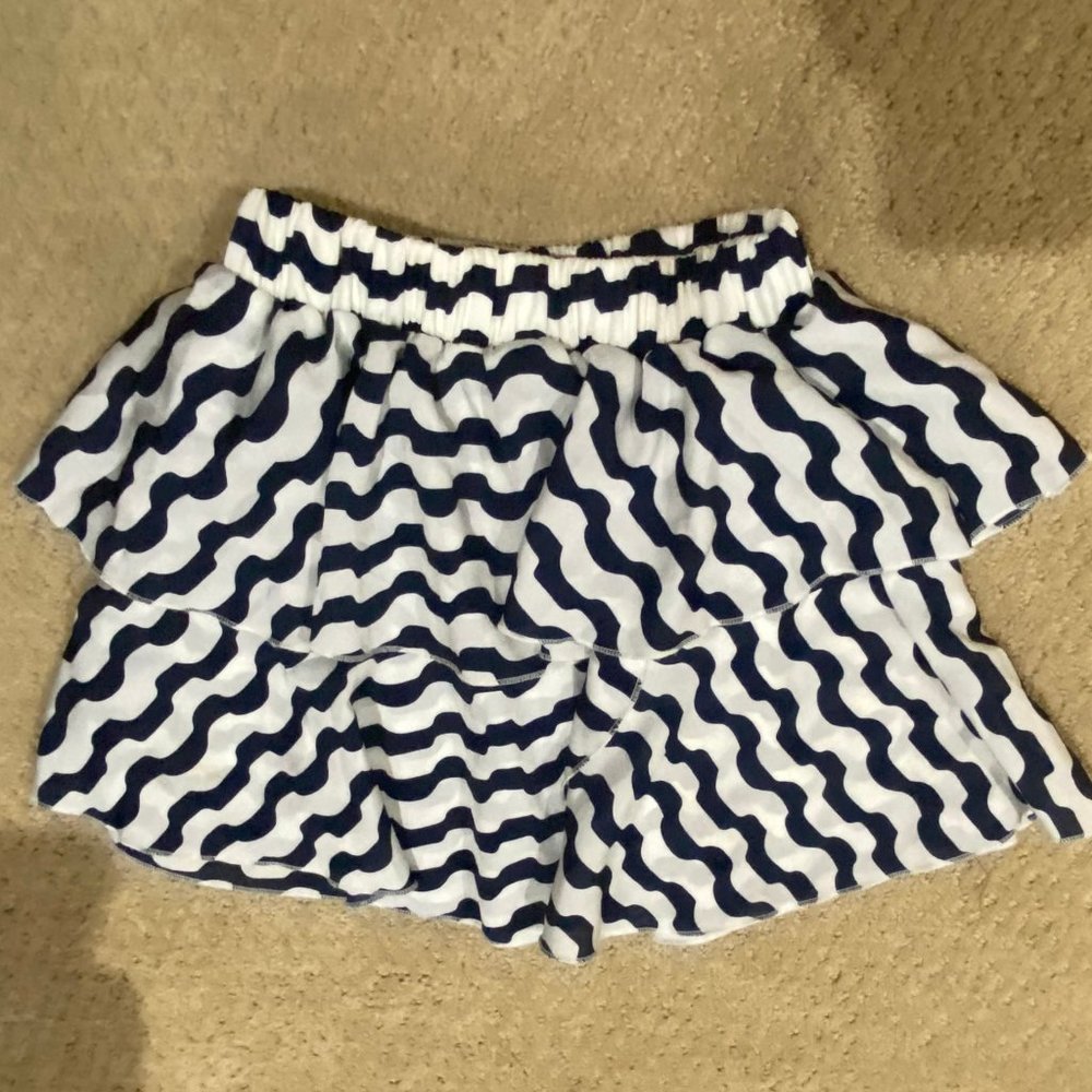 Rachael & Chloe Ruffle Blue/White Girls Mini Skirt
